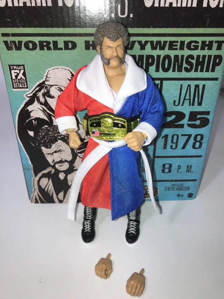 WWF WWE Mattel Elite Harley Race Greatest Hits 2023 NWA King Crown Robe