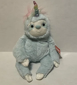 Peluche Gund Dazzle Blue Sloth Unicorn Slothicorn con etichetta - Foto 1 di 6