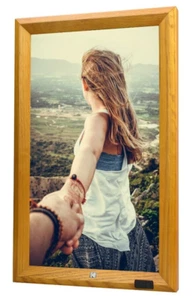 KODAK 17-inch Wi-Fi Enabled Wall Photo Frame in Burlywood with Calendar & Sensor - Picture 1 of 6