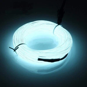 EL Wire, 16.4ft/5m Neon Glowing Strobing Electroluminescent EL Wire Light wit... - Picture 1 of 5