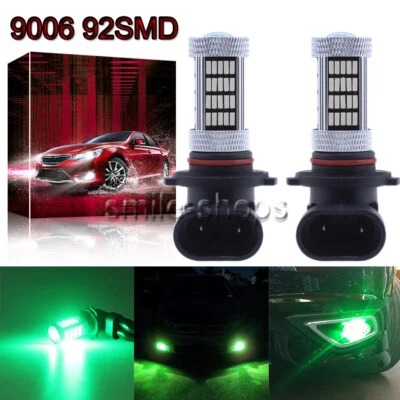 2Pack 9006 HB4 92SMD LED Fog Light Bulbs Conversion Kit Super Bright 2000K Green - Image 1 of 4