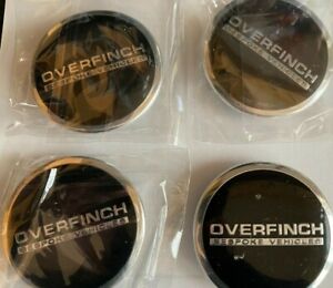 *LOOK AT THIS PRICE*  4x Overfinch Centre Wheel Caps Black Silver 63mm.