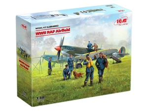 DS4802 ICM: WWII RAF Airfield (Spitfire Mk.IX,Spitfire MkVII,RAF Pilots a Ground - Picture 1 of 2