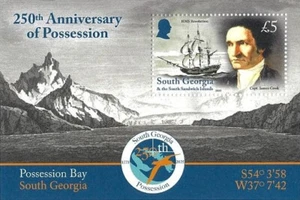 2025 GEORGIA DEL SUD - 250° Anniversario di Possessione Foglio MNH - OMAGGIO UK P&P - Foto 1 di 1