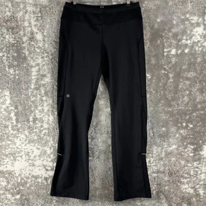 Athleta Size M Athleisure Straight Leg Joggers Black Pull On Stretch Pants - Picture 1 of 10