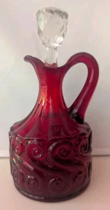Vintage Fenton LG Wright Rubinrot Cruet mit Stopfen - Bild 1 von 23