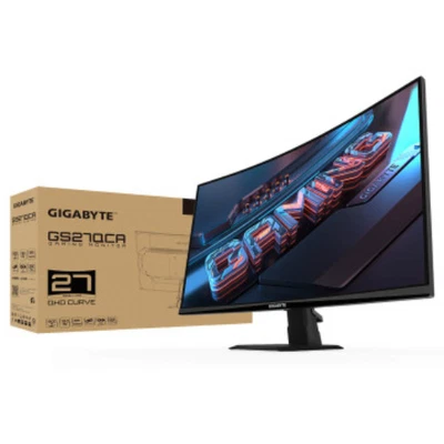 Gigabyte 27" GS27QCA VA QHD 180Hz 1ms 1500R Curved Gaming Monitor 16:9 GS27QCA - Image 1 of 3