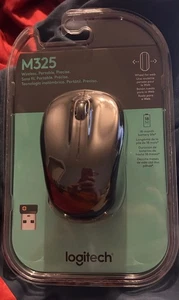 Logitech M325 Wireless scroll travel Mouse Black new - Picture 1 of 3