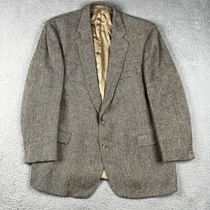 VTG Magee Blazer Jacket Men’s 50L Herringbone Irish Wool Donegal Tweed Suitcoat - Picture 1 of 18
