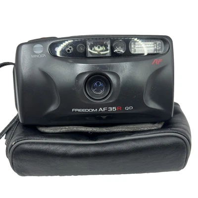 Minolta Freedom AF35R QD 35mm Film Compact Camera 35mm Point & Shoot Black - Image 1 of 4