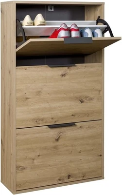 Scarpiera Doppia Profondità 3 Ribalte, Mobile Salvaspazio Ingresso Ripostiglio - Immagine 1 di 4