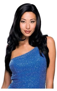 PELUCA CECILIA GLAMOROSA NEGRA LARGA CALIDAD SALÓN ADULTO MUJER - Imagen 1 de 2