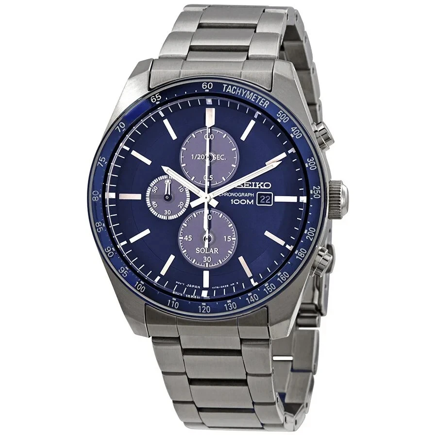 Seiko SSC719P1 SOLAR CHRONOGRAPH QUARTZ BLUE DIAL MEN'S WATCH SSC719 SSC719P1 - Image 1 of 1