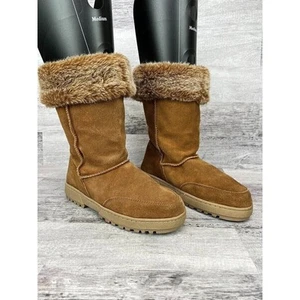 Rampage ASHLEE Womens Faux Fur Lined Suede Boots Size 9 Medium Brown - Picture 1 of 8