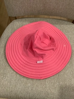 Sombrero reversible de nailon 12m-2T con volantes traseros para niña pequeña rosa para sol piscina Foto 1 de 4