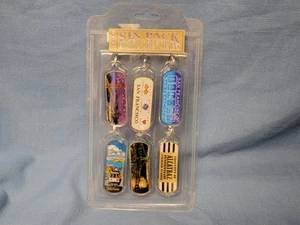 Six Pack Acrylic San Francisco California Keychains NEW In Package W/Alcatraz - Picture 1 of 6