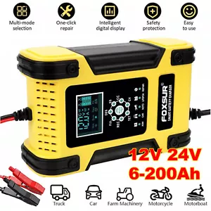 12V 24V Fully-Automatic Smart Car Battery Charger Maintainer Trickle Charger - Picture 1 of 12