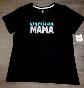 Way  to celebrate black T-shirt American mama Patriotic NWT S M L XL XXL XXXL - Picture 1 of 2
