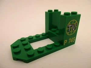 LEGO Green Helicopter Cockpit 7x4x3 TV Logo Réf 30250px2 Set 6425 TV Chopper - Imagen 1 de 2