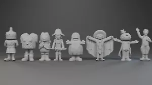 McDonald's Vintage 9 Figures Set 3D printed Ronald Grimace Big Mac McCheese 1:24 - Picture 1 of 2