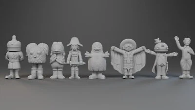 McDonald's Vintage 9 Figures Set 3D printed Ronald Grimace Big Mac McCheese 1:24 - Image 1 of 2