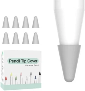 8pcs Silicone Replacement Tip Case for Apple Pencil 1 2 Touchscreen Stylus Pen - Imagen 1 de 1