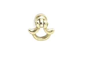 Small Brass Knob Cute Petite Bow Pull Jewelry Box Pull Bin Pull Solid Brass - Picture 1 of 2