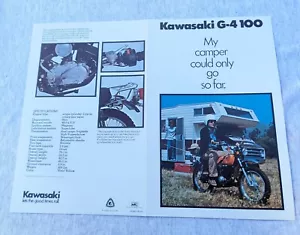 1970's Kawasaki G- 4 100 Motorcycle Vtg Sales advertising Brochure Original - Bild 1 von 2