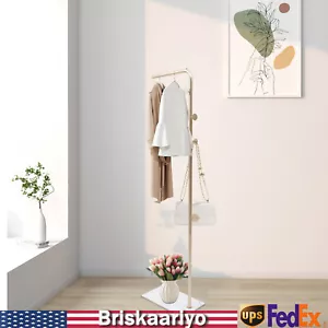 Modern Coat Rack Gold Clothing Storage Stand Shelf Hanger For Clothes Bags Hats - Picture 1 of 11