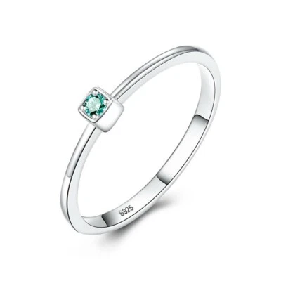 BENIAMINO Damen Solitär Ring 925er Sterling Silber Smaragd Verlobungsring OVP - Bild 1 von 4