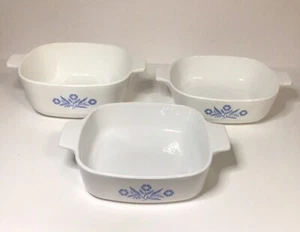 Corning Ware Blue Cornflower Casserole Dishes A 1 B P 1 B P 1 1/2 B No Lids - Picture 1 of 24