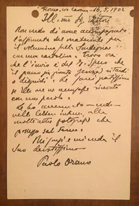 Cartolina autografa di Paolo Orano - Picture 1 of 1