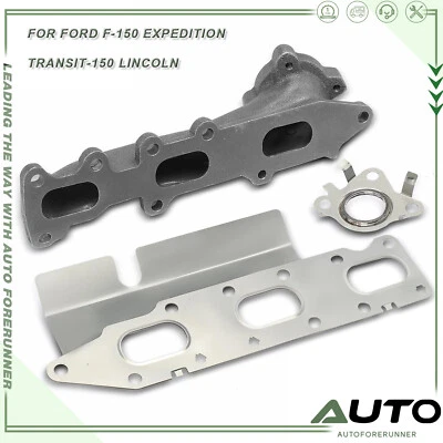 RH Exhaust Manifold w/ Gasket KIT for Ford F-150 Expedition Transit-150 Lincoln Foto 1 de 4