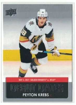 2021-22 Upper Deck Series 1 Peyton Krebs Las Vegas Golden Knights #DD14 Debut - Image 1 of 2