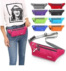Waist Bum Bags Fanny Pack Running Sports Travel Money Belt Pouch Holiday Wallet - Picture 1 of 13