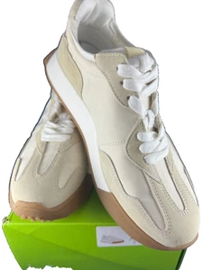 Sam Edelman Langley White Suede Lace up Women Sneakers NEW IN BOX - Picture 1 of 5