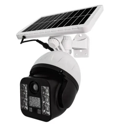 Telecamera finta Pannello Solare Con Sensore di movimento 60w 30 led Esterna  - Immagine 1 di 4