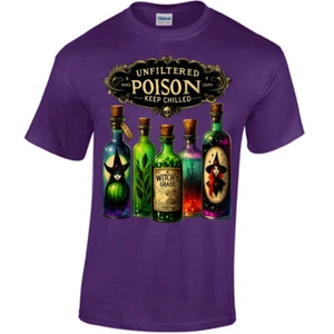 Unfiltered Poison Keep Chilled, T-shirt, Witchcraft Drinks, Supernatural Death - Picture 1 of 20