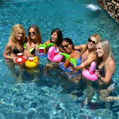 3X Inflatable Floating Drink Cup Can Beer Holder Swimming Pool Bath Beach Party - Bild 1 von 4