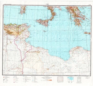 Russian Soviet Aeronautical Charts - TUNIS, 1:2 000 000, ed.1969 - Picture 1 of 5