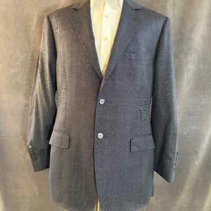 New Henry Jacobson Lg navy/rust 2-button birds eye wool unconstructed sport coat - Picture 1 of 8
