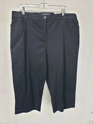 KAREN SCOTT Comfort Waist Capri Tummy Control Cotton sz 16W Black NWT - Image 1 of 3
