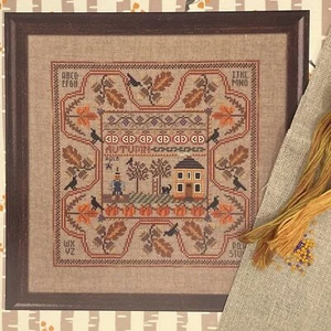 Cross Stitch KIT Autumn in the Country by Just Nan belfast linen GAST threads - Picture 1 of 1