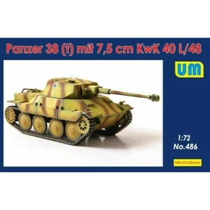 Tanque alemán Panzer 38 (t) UNIMODELS UM 486 1:72 con cañón 7,5 cm KwK 40 l/48 - Imagen 1 de 9