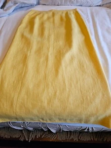 Harve Benard YELLOW LINEN Skirt Womens 14 - Picture 1 of 11