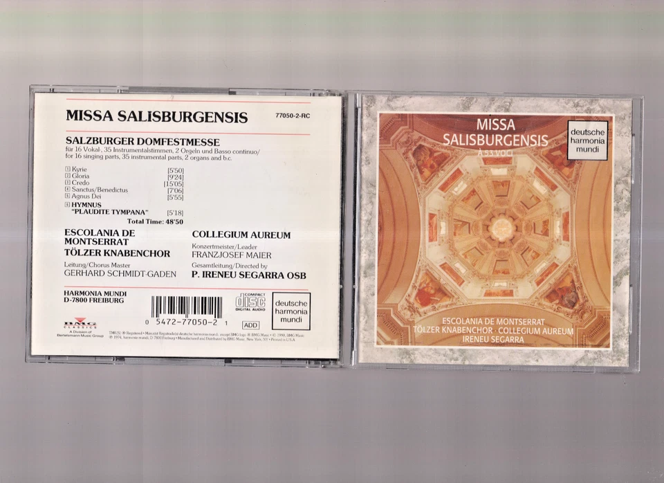 Missa Salisburgensis / FJ Maier, Collegium Aureum et al (CD, Mar-1991) #0425AW Foto 1 de 1