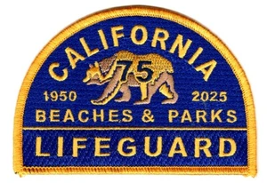 California State Parks Lifeguard - 75th Anniversary Beaches & Parks Patch 2025 - Picture 1 of 1