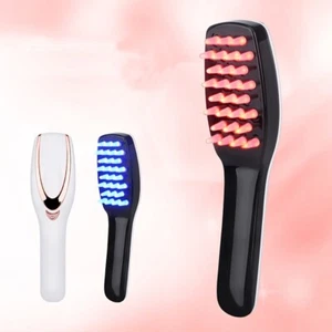 Peine de masaje eléctrico para dama LED azul rojo terapia de luz crecimiento del cabello masaje cuero cabelludo - Imagen 1 de 8