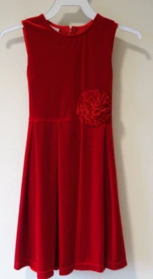 NWT Frances Johnston Red Velveteen Dress Girl's Size 5 - Image 1 of 2