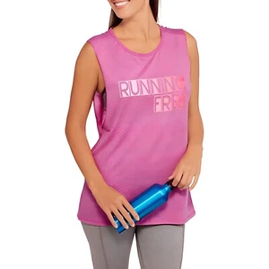 Tanque muscular atlético Danskin para damas cuello redondo sin mangas orquídea talla XL - Imagen 1 de 13